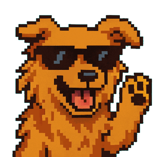 Cool Dog Waving